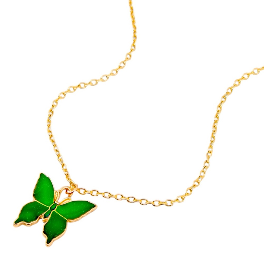 Butterfly Pendant Mood Changing Necklace - NWT